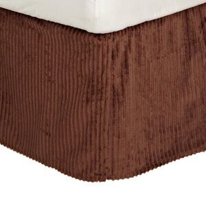 Carters Everyday Easy Brown Velour Crib Dust Ruffle Bed Skirt